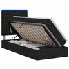 vidaXL LED t&aacute;rol&oacute;s &aacute;gy matraccal Fekete 90 x 200 cm Sz&ouml;vet