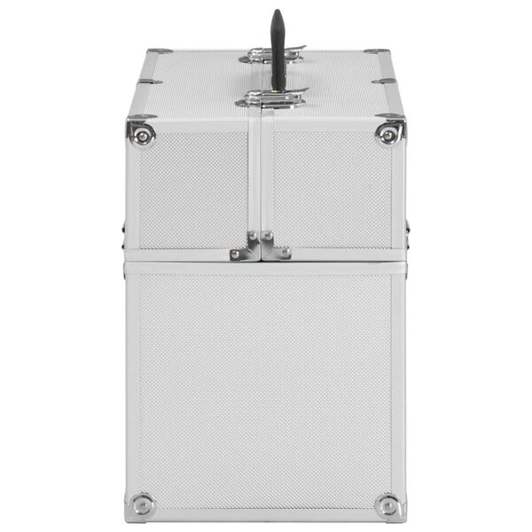 vidaXL ezüstszínű alumínium sminktáska 38 x 23 x 34 cm