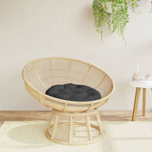 vidaXL fekete oxford-sz&ouml;vet kerek p&aacute;rna &Oslash; 60 x 11 cm