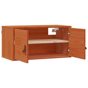 vidaXL Fali Szekr&eacute;ny Faggy&uacute; barna 60 x 30 x 30 cm T&ouml;m&ouml;r fenyőfa