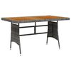 vidaXL sz&uuml;rke polyrattan &eacute;s t&ouml;m&ouml;r ak&aacute;cfa kerti asztal 130 x 70 x 72 cm