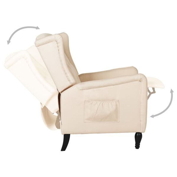 vidaXL kr&eacute;msz&iacute;nű sz&ouml;vet d&ouml;nthető fotel