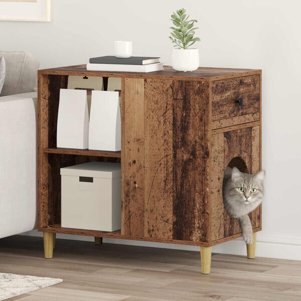 vidaXL Macska H&aacute;z &Ouml;reg fa 72 x 42,5 x 70 cm Faanyag