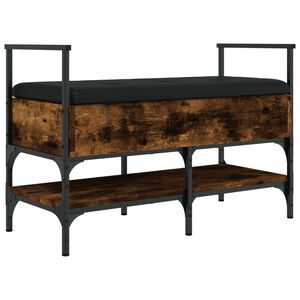 vidaXL f&uuml;st&ouml;s t&ouml;lgy sz&iacute;nű szerelt fa cipőt&aacute;rol&oacute; pad 85,5 x 42 x 57,5cm