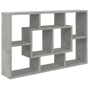 vidaXL betonsz&uuml;rke szerelt fa fali polc 85 x 16 x 52,5 cm