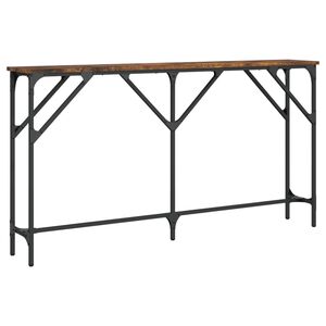 vidaXL f&uuml;st&ouml;s t&ouml;lgy sz&iacute;nű szerelt fa t&aacute;lal&oacute;asztal 140 x 23 x 75 cm