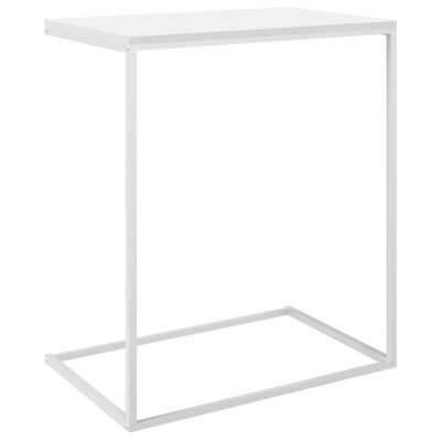 vidaXL fehér szerelt fa kisasztal 55 x 35 x 66 cm