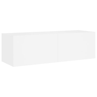vidaXL 5 darab fehér falra szerelhető TV-szekrény LED-del