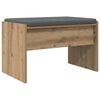 vidaXL Cipőpad P&aacute;rn&aacute;val K&eacute;zműves T&ouml;lgy 63 x 38 x 40 cm Szerelt Fa