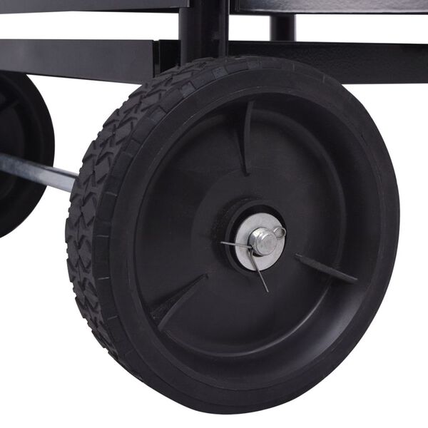 vidaXL 35x30x81 cm Vas tűzifa kocsi