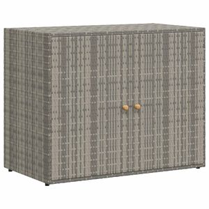 vidaXL sz&uuml;rke polyrattan kerti t&aacute;rol&oacute;szekr&eacute;ny 100 x 55,5 x 80 cm