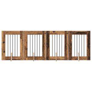 vidaXL Kutyaker&iacute;t&eacute;s &aacute;llv&aacute;nyokkal 4 pcs Antik Fa 60 x 80 cm Szerelt Fa