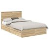 vidaXL T&aacute;rol&oacute;s &Aacute;gy fi&oacute;kkal Sonoma t&ouml;lgy 120 x 200 cm Szerelt Fa