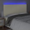vidaXL kr&eacute;msz&iacute;nű műbőr LED-es fejt&aacute;mla 200x5x118/128 cm