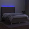 vidaXL t&oacute;psz&iacute;nű sz&ouml;vet rug&oacute;s &eacute;s LED-es &aacute;gy matraccal 140x190cm