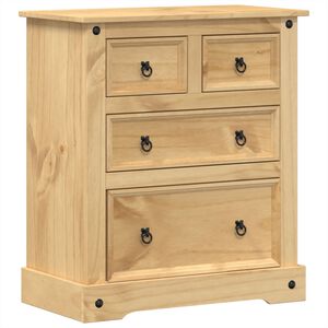 vidaXL Corona t&ouml;m&ouml;r fenyőfa kom&oacute;d 80x43x91 cm