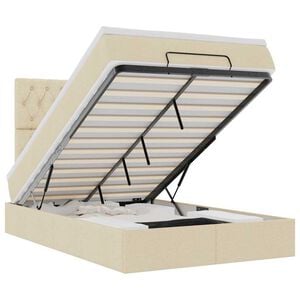 vidaXL Ottom&aacute;n &aacute;gykeret matraccal kr&eacute;m 120x190 cm sz&ouml;vet