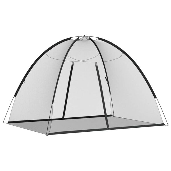 vidaXL fekete hálós mongol szúnyogháló ajtókkal 200 x 150 x 140 cm