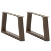 vidaXL 2 db V-alak&uacute; nat&uacute;r ac&eacute;l doh&aacute;nyz&oacute;asztal l&aacute;b 60x(30-31,3) cm