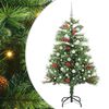 vidaXL Mű kar&aacute;csonyfa 150 LED Meleg feh&eacute;r PVC &eacute;s f&eacute;m Z&ouml;ld