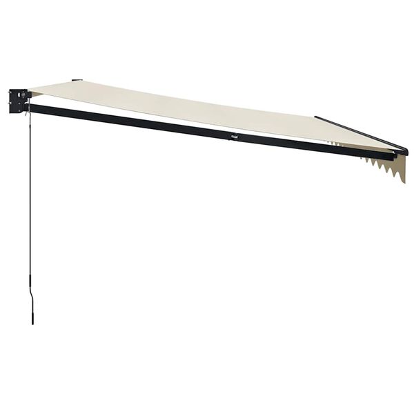 vidaXL kr&eacute;msz&iacute;nű sz&ouml;vet &eacute;s alum&iacute;nium beh&uacute;zhat&oacute; napellenző 4 x 3 m