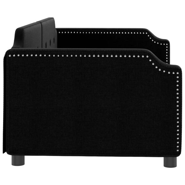 vidaXL fekete sz&ouml;vet kanap&eacute;&aacute;gy 90 x 200 cm