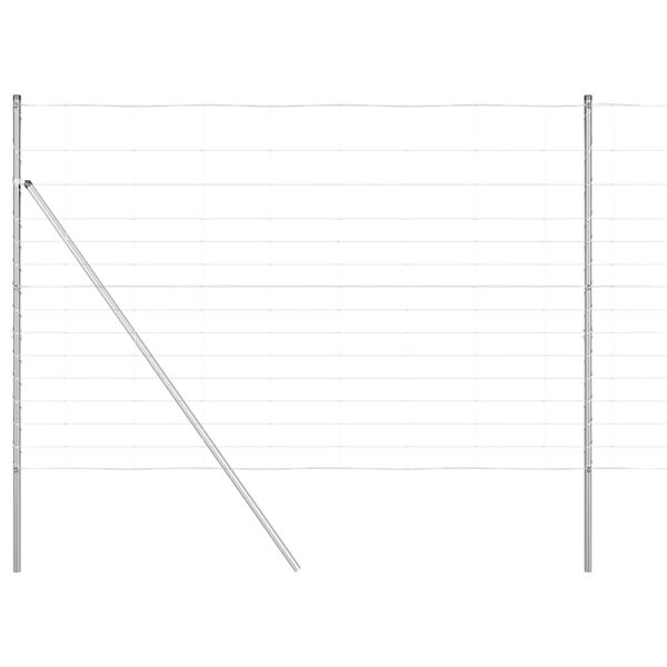 vidaXL Ker&iacute;t&eacute;soszlop Galvaniz&aacute;lt 25 x 1,6 m Ac&eacute;l