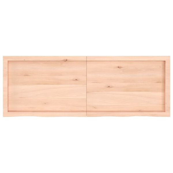 vidaXL kezeletlen t&ouml;m&ouml;r t&ouml;lgyfa fali polc 140x50x(2-4) cm