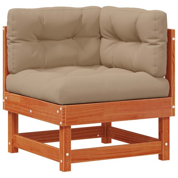 vidaXL Kerti lounge szett 15 pcs Viaszbarna T&ouml;m&ouml;r fenyő