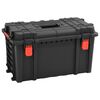 vidaXL fekete polipropil&eacute;n v&eacute;dőkoffer 57 x 35 x 32,5 cm