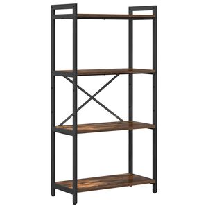 vidaXL K&ouml;nyvespolc 60 x 30 x 120 cm Szerelt Fa F&uuml;st&ouml;lt t&ouml;lgy