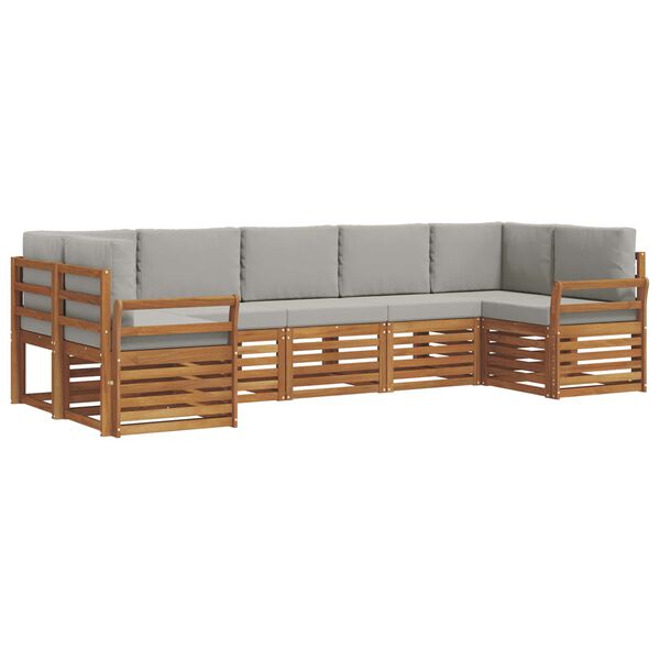 vidaXL &Uuml;lőgarnit&uacute;r&aacute;k 7 pcs Term&eacute;szetes &eacute;s Vil&aacute;gossz&uuml;rke T&ouml;m&ouml;r Ak&aacute;cfa