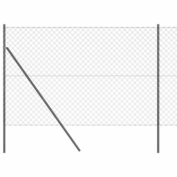 vidaXL Ker&iacute;t&eacute;soszlop Sz&uuml;rke 25 x 1,6 m (60 x 60 mm h&aacute;l&oacute;) Ac&eacute;l &eacute;s PVC