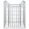 vidaXL Gabion emelt &aacute;gy Ez&uuml;st 50 x 50 x 60 cm Horganyzott ac&eacute;l