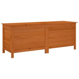 vidaXL barna t&ouml;m&ouml;r fenyőfa kerti t&aacute;rol&oacute;l&aacute;da 150 x 50 x 56,5 cm