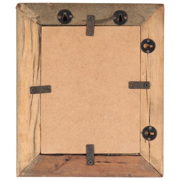 vidaXL 2 db t&ouml;m&ouml;r &uacute;jrahasznos&iacute;tott fa &eacute;s &uuml;veg f&eacute;nyk&eacute;pkeret 25 x 30 cm