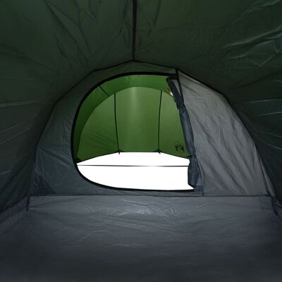 vidaXL 4 személyes zöld vízálló alagút kempingsátor