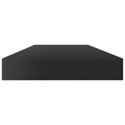 vidaXL 8 db magasfényű fekete forgácslap könyvespolc 80 x 10 x 1,5 cm