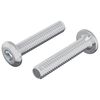 vidaXL Fejz&aacute;r Csavar 2 db Ez&uuml;st M6 x 30 mm Ac&eacute;l