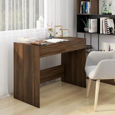 vidaXL barna tölgyszínű forgácslap íróasztal 101 x 50 x 76,5 cm