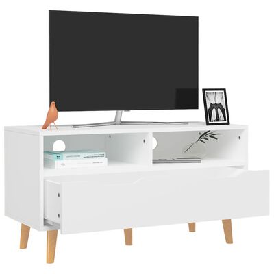 vidaXL fehér szerelt fa TV-szekrény 90 x 40 x 48,5 cm
