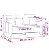 vidaXL k&eacute;tszem&eacute;lyes bord&oacute; sz&ouml;vet kanap&eacute; 120 cm