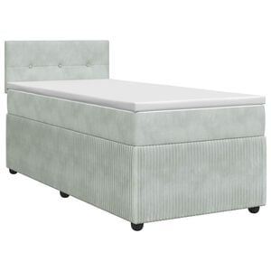 vidaXL Boxspring &aacute;gy matraccal Vil&aacute;gossz&uuml;rke 90 x 190 cm B&aacute;rsony