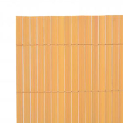 vidaXL sárga kétoldalas kerti kerítés 90 x 400 cm