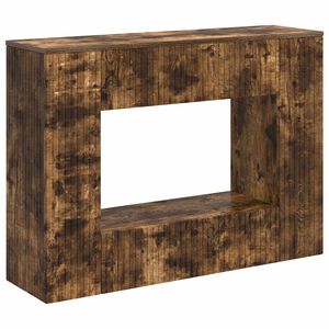 vidaXL Konzolasztal F&uuml;st&ouml;lt T&ouml;lgy 101 x 29 x 74 cm M&eacute;rn&ouml;ki fa