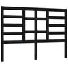 vidaXL fekete t&ouml;m&ouml;r fenyőfa &aacute;gyfejt&aacute;mla 126 x 4 x 104 cm