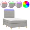 vidaXL vil&aacute;gossz&uuml;rke sz&ouml;vet rug&oacute;s &eacute;s LED-es &aacute;gy matraccal 120x190 cm