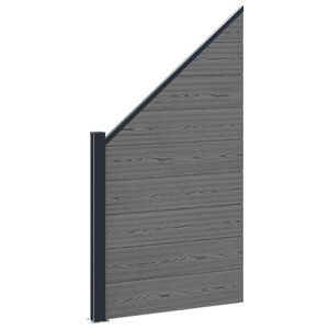 vidaXL Ker&iacute;t&eacute;s K&eacute;szlet 95 x 180 cm WPC &eacute;s Alum&iacute;nium Sz&uuml;rke