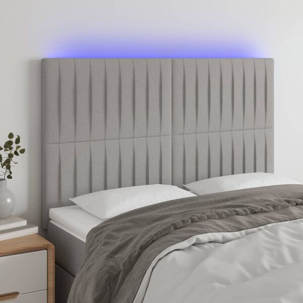 vidaXL vil&aacute;gossz&uuml;rke sz&ouml;vet LED-es fejt&aacute;mla 144x5x118/128 cm