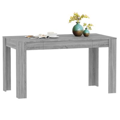 vidaXL szürke sonoma színű szerelt fa étkezőasztal 140 x 74,5 x 76 cm